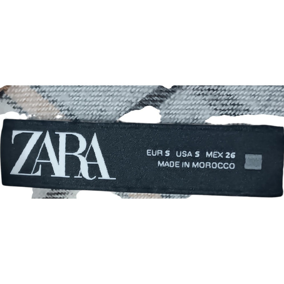 Zara Plaid Shirt Jacket Shacket Oversized Long Sleeve Button Up Womens - Picture 7 of 11